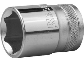 Торцовая головка KRAFTOOL ″INDUSTRIE QUALITAT″, Cr-V, FLANK, хромосатинированная, 1/2″, 21 мм - фото № 1