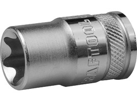 Торцовая головка KRAFTOOL ″INDUSTRIE QUALITAT″, Cr-V, внешний TORX, хромосатинированная, 1/2″, Е 16 - фото