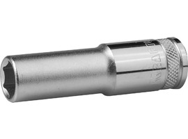 Торцовая головка KRAFTOOL ″INDUSTRIE QUALITAT″, удлиненная, Cr-V, FLANK, хромосатинированная, 1/2″, 14 мм - фото