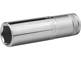Торцовая головка KRAFTOOL ″INDUSTRIE QUALITAT″, удлиненная, Cr-V, FLANK, хромосатинированная, 1/2″, 15 мм - фото № 1