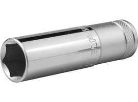 Торцовая головка KRAFTOOL ″INDUSTRIE QUALITAT″, удлиненная, Cr-V, FLANK, хромосатинированная, 1/2″, 19 мм - фото