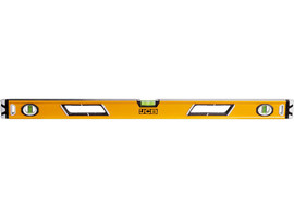 Уровень JCB коробчатый, магнитный, 2 фрезерованные базовые поверхности, 3 ампулы, крашенный, с ручками, 0,5мм/м, 90см - фото № 1