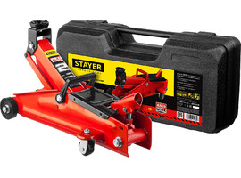 STAYER R-28 2т 130-350мм подкатной домкрат для легковых а/м в кейсе, RED FORCE - фото № 3