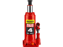 STAYER RED FORCE 4т 195-380мм домкрат бутылочный гидравлический - фото № 3