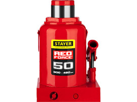STAYER RED FORCE 50т 300-480мм домкрат бутылочный гидравлический - фото № 3