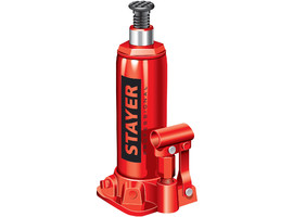 STAYER RED FORCE 8т 230-457мм домкрат бутылочный гидравлический - фото