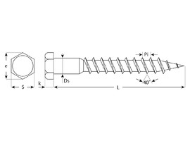 Шурупы ШДШ с шестигранной головкой (DIN 571), 130 х 6 мм, 950 шт, ЗУБР - фото № 2