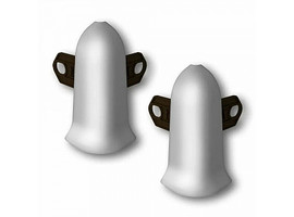 Угол наружный (внешний) с крепежом для плинтуса 55мм 