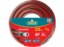 Поливочный шланг RACO PREMIUM 3/4″ 25 м 35 атм пятислойный усиленный двумя слоями армирования - фото