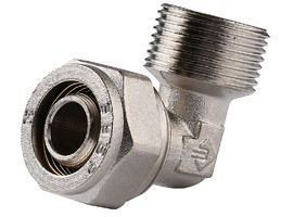 Уголок ЗУБР с наружной резьбой, цанга-штуцер, 1/2″х16х2,0 мм, никель - фото