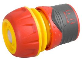 GRINDA Premium 3/4″, для шланга, с автостопом, с запирающим механизмом, пластиковый с TPR, Быстросъёмный соединитель (8-426432) - фото