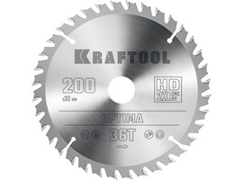 KRAFTOOL Optima 200х30мм 36Т, диск пильный по дереву - фото