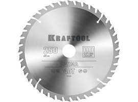 KRAFTOOL Optima 250х32мм 40Т, диск пильный по дереву - фото