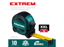 KRAFTOOL Extrem, 10 м х 32 мм, рулетка со сверх широким полотном (34127-10) - фото № 2