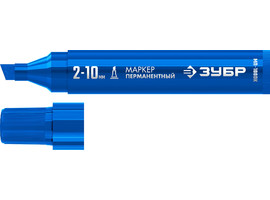 ЗУБР МП-1000К 2-10 мм, клиновидный, синий, Перманентный маркер, ПРОФЕССИОНАЛ (06333-7) - фото