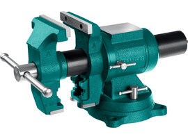 KRAFTOOL 3D Multi-Purpose, 125 мм, Чугунные слесарные тиски (32706-125) - фото