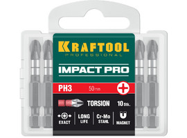 KRAFTOOL Impact Pro PH 3, 50 мм, 10 шт, Ударные биты (26191-3-50-S10) - фото № 2