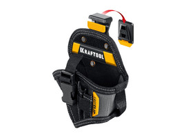 KRAFTOOL KH-5C с быстросъёмным креплением FastClip, 5 карманов и петель, кобура для компактного шуруповерта (38770) - фото