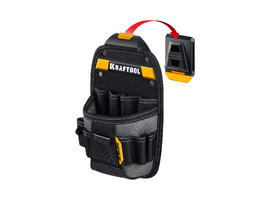 KRAFTOOL KP-11 с быстросъёмным креплением FastClip, 11 карманов и петель, 170 х 360 мм, поясная сумка (38777) - фото