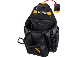 KRAFTOOL KP-27 с быстросъёмным креплением FastClip, 27 карманов и петли, 350 х 260 мм, поясная сумка (38773) - фото