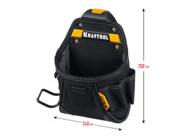 KRAFTOOL KP-6 с быстросъёмным креплением FastClip, 6 карманов и петель, 240 х 250 мм, поясная сумка (38775) - фото № 2