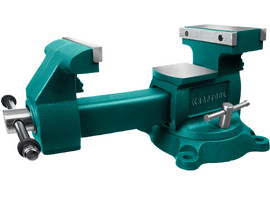 KRAFTOOL Reversible 140 мм, расход 273 мм, Слесарные тиски (32705-140) - фото № 3