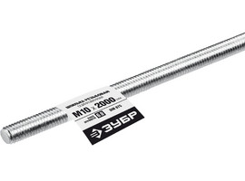 ЗУБР DIN 975, кл. пр. 6.8, М10 x 2000 мм, резьбовая шпилька, 1 шт, Профессионал (30336-10-2) - фото № 1