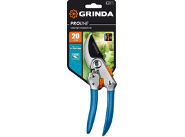 GRINDA P-51, 200 мм, закаленная сталь, шестерённая передача, двухкомпонентные рукоятки, покрытие ПВХ, плоскостной секатор, PROLine (423451) - фото № 2