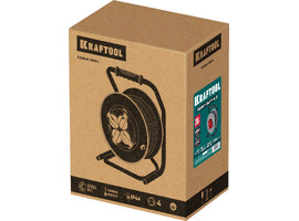 KRAFTOOL КГ 3х2.5 30м 4000Вт IP44, HEAVY DUTYСиловой удлинитель на стальной катушке (55086-30) - фото № 2