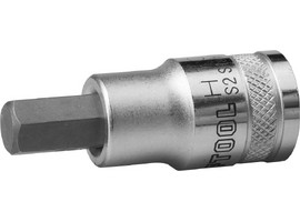 Торцовая бита-головка KRAFTOOL ″INDUSTRIE QUALITAT″, материал S2, HEX, сатинированная, 1/2″, H10 - фото