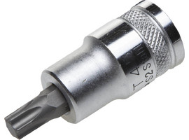Торцовая бита-головка KRAFTOOL ″INDUSTRIE QUALITAT″, материал S2, TORX, сатинированная, 1/2″, Т45 - фото