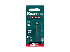 KRAFTOOL EXTREME Со5-А, d 8.3х6х50 мм, Z3, 90°, сталь M35, U-образная спираль, зенковка (29734-4) - фото № 2