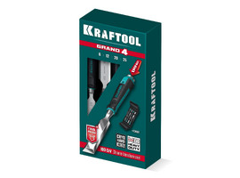 KRAFTOOL GRAND-4 набор стамесок-долот с двухкомпонентной рукояткой, 4 шт - фото № 2