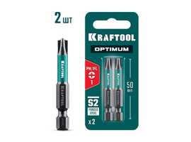 KRAFTOOL OPTIMUM PH/FL 1, 50 мм, 2 шт, биты (261221-1-50-2) - фото № 1