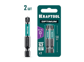 KRAFTOOL OPTIMUM PZ/FL 1, 50 мм, 2 шт, биты (261241-1-50-2) - фото № 1