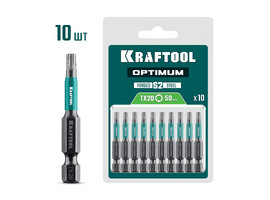 KRAFTOOL OPTIMUM TX 20, 50 мм, 10 шт, биты (26126-20-50-10) - фото № 1