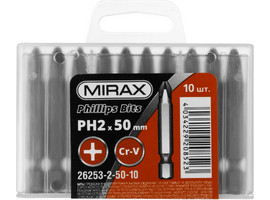 MIRAX PH2, 50 мм, 10 шт, биты (26253-2-50-10) - фото № 1